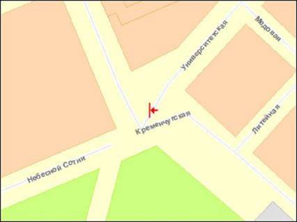 Білборд, Бігборд (Борд)  A у Херсоні Мозгового пл. - Кременчуцька вул. схема