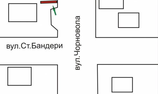 Призма  в Ровно, 3x6  Чорновола вул. - Бандери вул. - 428705 схема