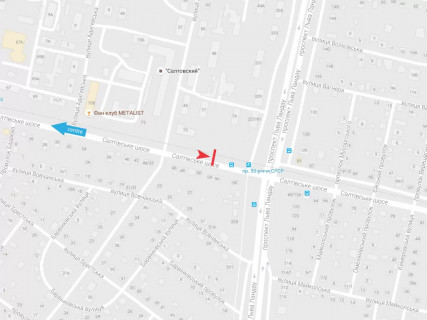 Билборд B в Харькове, 3x6  Салтівське шосе, 79, з центру схема