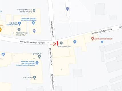 Видеоборд A у Івано-Франківську Дністровська зупинка Універмаг - 389820 схема