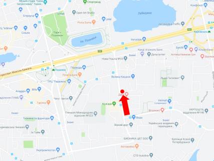 Білборд, Бігборд (Борд)   у Києві, 3x6  Руденко вул. 7, в бік пр. Бажана схема