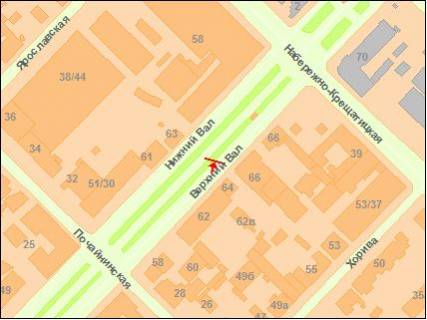 Сітіскролл A у Києві, 1.8x1.2  Верхній Вал вул., 66 схема