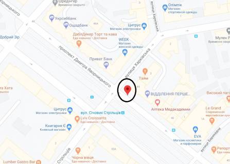 Ситилайт A в Днепр (Днепропетровск), 1.2х1.8  просп. Дмитра Яворницького - вул. Харківська схема