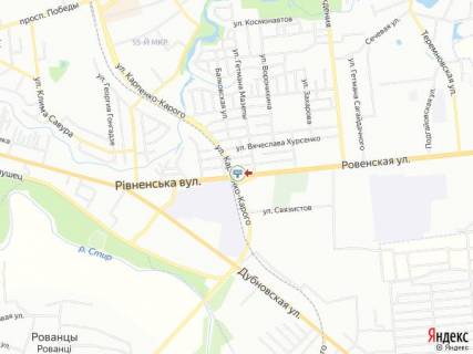 Билборд B в Луцке, 3х6  Рівненська_міст_до Київського майдану схема