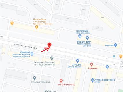 Скроллер A в Черновцах Независимости пр., 125, 3-й от ТЦ "Майдан" - 300253 схема