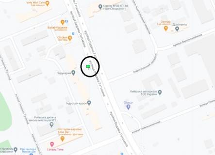 Бэклайт B в Киеве Гетьмана вул., 36 схема