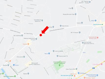 Билборд B в Киеве, 3x6  Максимовича вул. (колиш. Трутенка вул.) - вул. Колоса, в сторону ЖК "Ліко-град", вул. Конєва схема