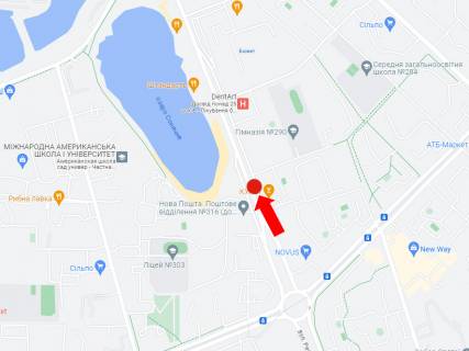 Призма A в Киеве, 3x6  Ревуцького вул., 15, через дорогу, роздільник, в бік ресторану "Хата Рибака" - 458368 схема