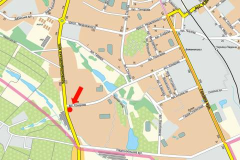 Білборд, Бігборд (Борд)  B у Чернівцях, 3x6  Героїв Майдану вул. (кол. Червоноармійська вул.), 115 / Комарова вул., з центру схема