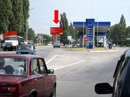 Билборд B в Кременчуге, 3x6  Київська вул., в''їзд з боку м. Київ фото 1