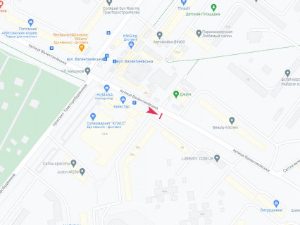Білборд, Бігборд (Борд)  A у Харкові, 3x6  Валентинівська вул., 38а схема