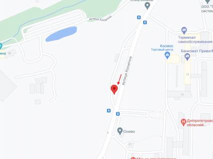 Білборд, Бігборд (Борд)  A у Дніпро (Дніпропетровськ), 6х3  вул. Космічна, навпроти буд.№15 схема