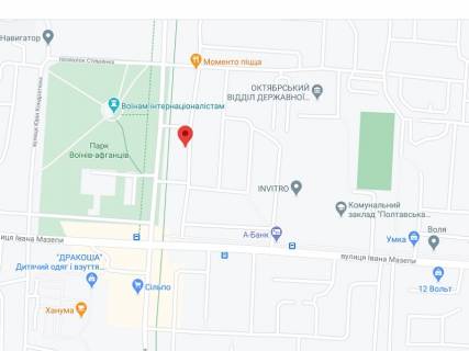 Видеоборд A у Полтаві 23 Вересня вул., 11, аптека "Мед Сервіс", №Х054, прайс за ролик 10 сек 1 вихід/5 хвилин, з 8:00-22:00. Розрахунок для інших параметрів трансляції уточнюйте у менеджера. - 301495 схема