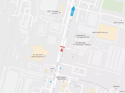 Билборд A в Харькове, 3x6  Ландау пр., 50, в центр схема