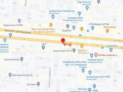 Сiтiлайт B у Миколаєві Центральний пр., 159 схема