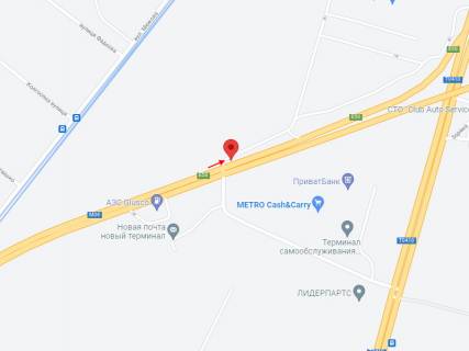 Билборд A в Подгородном, 6х3  Автодорога М04 (Донецьке шосе) в'їзд до Епіцентру ( розподілювач) схема