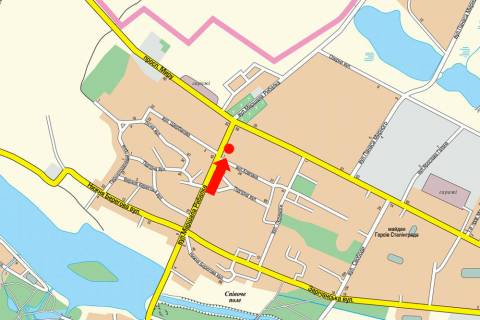 Билборд A в Хмельницком, 3x6  Рибалка вул. / Миру пр., зупинка, біля магазину "Факел" схема