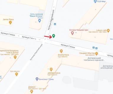 Ситилайт B в Днепр (Днепропетровск), 1.2х1.8  вул. Європейська, біля буд. №8 Б схема