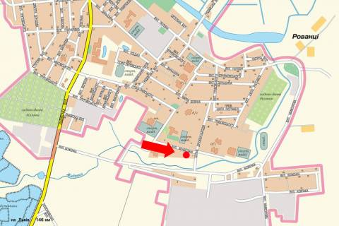 Билборд A в Луцке, 3x6  Бенделіані вул., 1, біля супермаркету "Салют", в бік Івана Газюка (колишня Дружби Народів) бул. схема