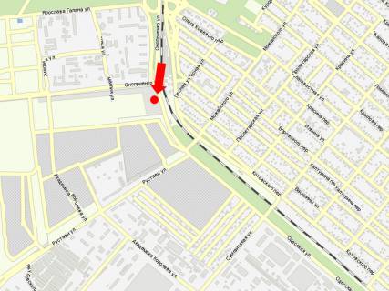 Білборд, Бігборд (Борд)  A у Черкасах, 3x6  Одеська вул. / Руставі вул., біля супермаркету "АТБ" схема