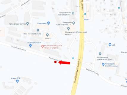 Билборд  в Киеве, 3x6  Залізничне шосе, 55, супермаркет "Велика Кишеня", в сторону ст.м. "Либідська" схема