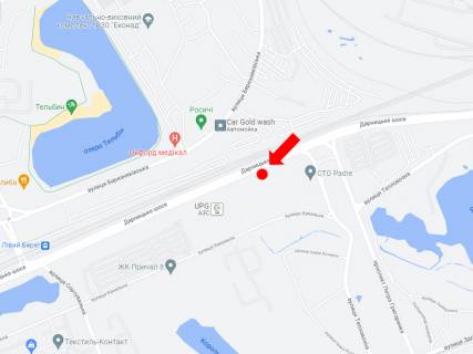 Билборд  в Киеве, 3x6  Дарницьке шосе, 100 м. до АЗС UPG, в центр схема