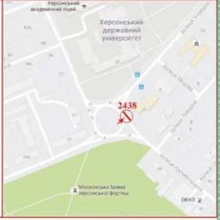 Білборд, Бігборд (Борд)  A у Херсоні Кременчуцька вул. - Університетська вул. схема
