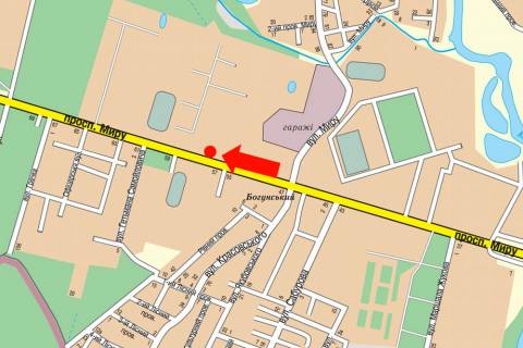 Билборд  в Житомире, 3x6  Миру пр., 34 схема