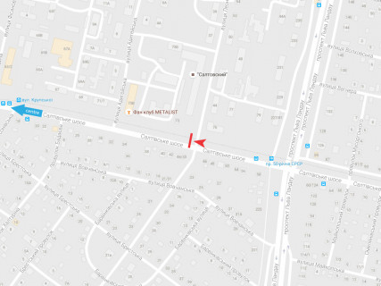 Билборд A в Харькове, 3x6  Салтівське шосе, 73, в центр схема