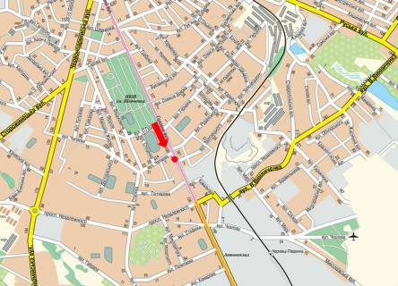 Ситилайт A в Черновцах, 1.8x1.2  Головна вул., 104 / Щербанюка вул. (кол. Чапаєва вул.), з центру схема