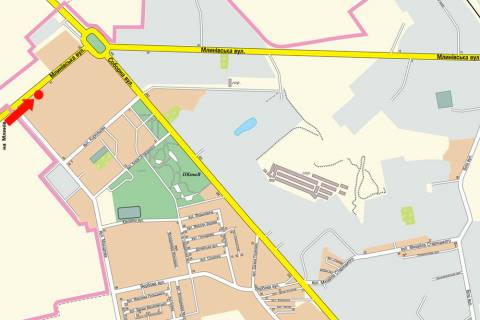 Билборд  в Ровно, 3x6  Млинівська вул.,, 41, біля авторинку схема