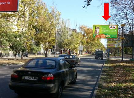 Билборд  в Херсоне, 3x6  Небесної Сотні вул. (кол. 40-річчя Жовтня вул.) / Тираспольська вул., біля парку "Херсонська фортеця", з центру (флажок) фото 1