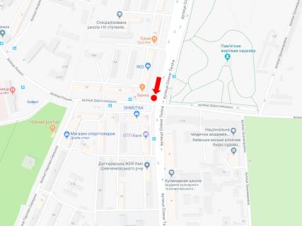 Видеоборд A в Киеве, 2.3x3.14  Теліги вул., 13/14 - вул. Дорогожицька, на світлофорі, в сторону ст. м. "Шулявська" - 196967 схема