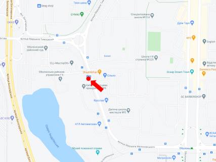 Білборд, Бігборд (Борд)   у Києві, 3x6  Малиновського вул. 4-В, навпроти супермаркету "Сільпо", в сторону вул. Тимошенко, супермаркету "Епіцентр", ст.м. "Героїв Дніпра" схема