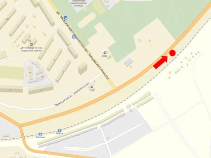 Билборд  в Запорожье, 3x6  Задніпровська вул., в центр схема