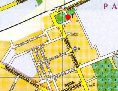 Білборд, Бігборд (Борд)  A у Херсоні Привокзальна пл. - Ушакова пр. схема