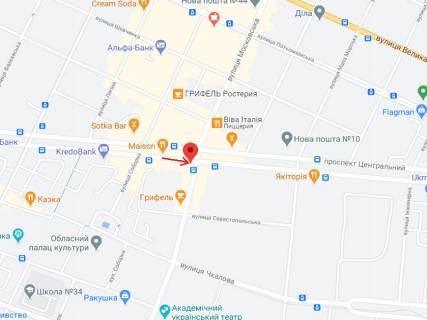 Ситилайт A в Николаеве Центральний просп. (Леніна просп.)., 77 - Маріупольська вул. (Московська) схема