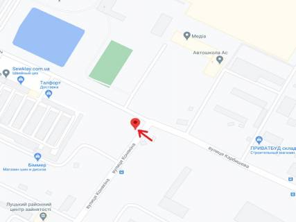 Билборд A в Луцке Конякіна вул. - Карбишева вул. схема