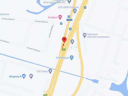 Билборд B в Подгородном, 6х3  м. Підгороднє, навпроти маг. АТБ, біля АЗС Дніпронафта, рух у бік м. Павлоград схема