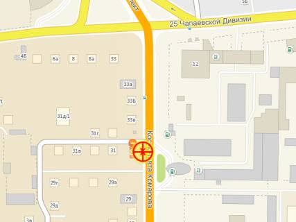 Билборд + в Одессе, 3x6  Комарова вул., 31 схема