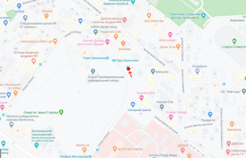 Нестандарт B у Дніпро (Дніпропетровськ) Пл.Соборна, біля буд.10 схема