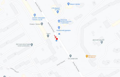 Нестандарт A в Днепр (Днепропетровск), 0,80х1,55(перф)  Вул.Панікахи, 28Д, перед вул.Паршина схема