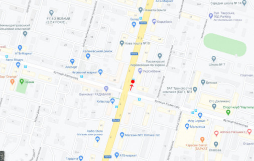 Нестандарт A в Днепр (Днепропетровск) Пр.Слобожанський, біля буд.60 -1- схема