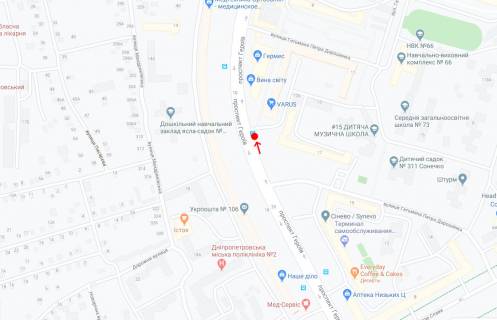 Нестандарт A в Днепр (Днепропетровск), 0,8х1,85  Пр.Героїв, біля буд.11Л схема