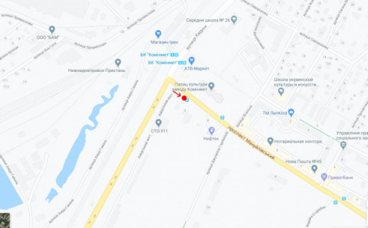 Нестандарт A в Днепр (Днепропетровск) У районі пр.Мануйлівського, буд.2 схема
