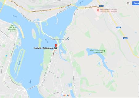 Билборд A в Днепр (Днепропетровск), 6х3  вул.Гаванська, розділювач схема