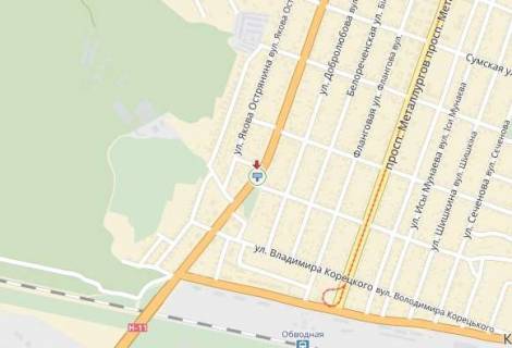 Билборд B в Днепр (Днепропетровск), 6х3  вул.Київська, біля вул.Проектної, из центра схема