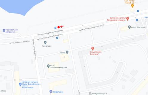 Нестандарт A у Дніпро (Дніпропетровськ), 1,18х2,02  Вул.Набережна Заводська, навпроти буд.133, перед вул.Метробудівська схема