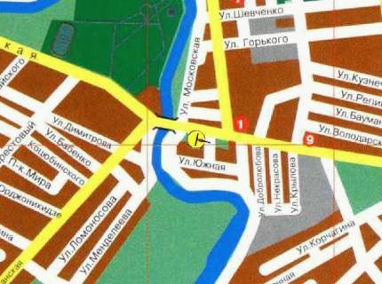 Билборд  в Павлограде вул. Дніпровська, навпроти буд. 113, в центр схема