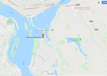 Билборд A в Днепр (Днепропетровск), 6х3  вул.Гаванська, розділювач схема